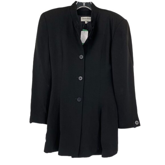 Giorgio Armani Black Button Classic BlazerSize 6